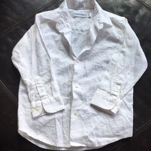 Calvin Klein linen dress shirt 4T